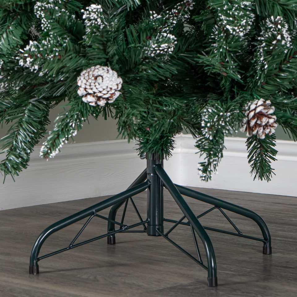 image 1 of 5ft (1.5m) Tall Rocky Mountain Pine Christmas Tree with 526 Snow Tipped Branches & Pinecones