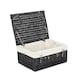 image 1 of 41cm Empty Willow Wicker Picnic Basket with Lining White | White | One Size