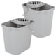 image 2 of 2 x 12L Mop Bucket & Wringer Multi Surface Plastic Bucket With Handle