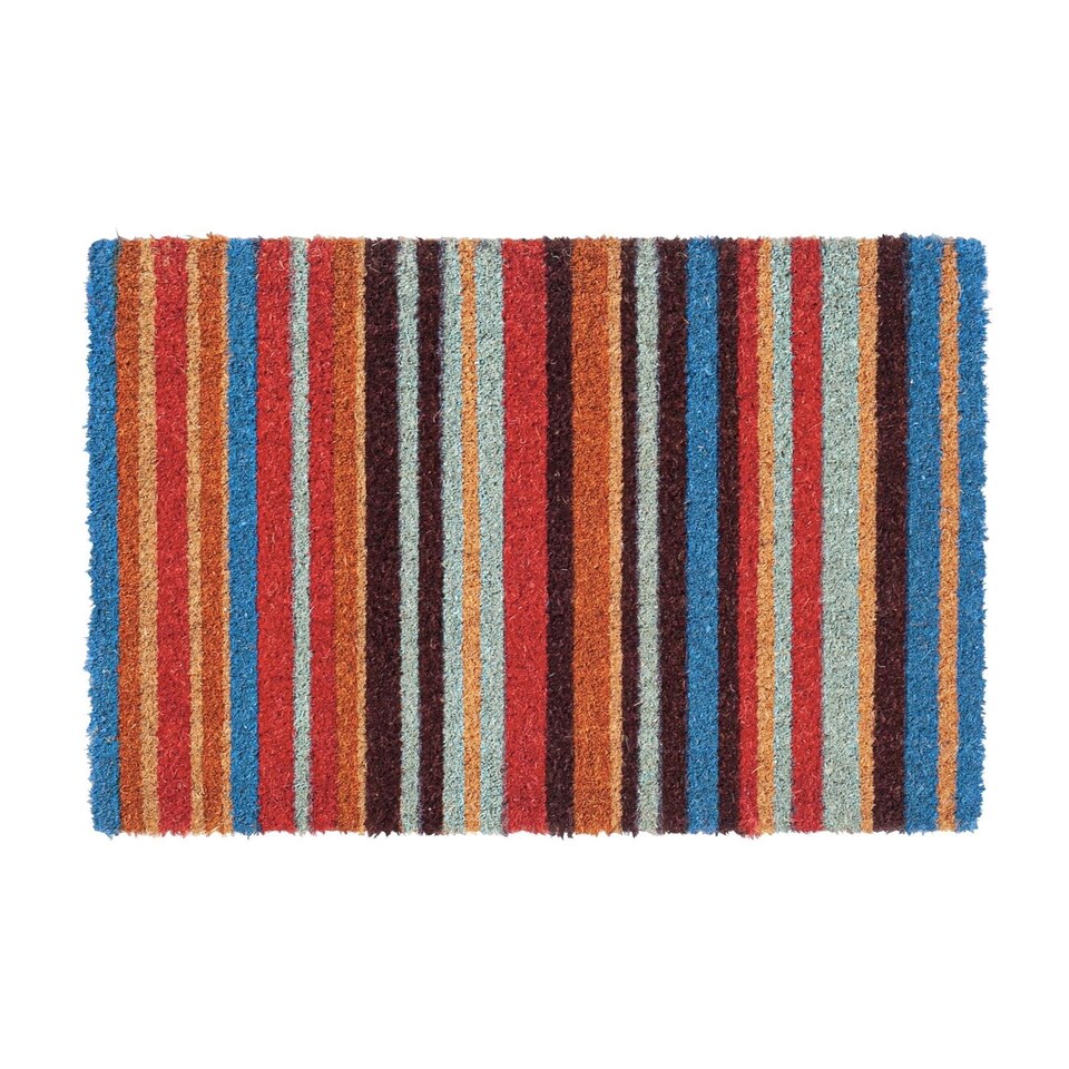 image 1 of Nicola Spring Coir Door Mat - 60 x 40cm - Pinstripe