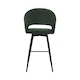 image 5 of Bentley Designs - Sterling 180° Return Swivel Barstool With Black Sand Powder Coated Legs - Green Fabric (Single)
