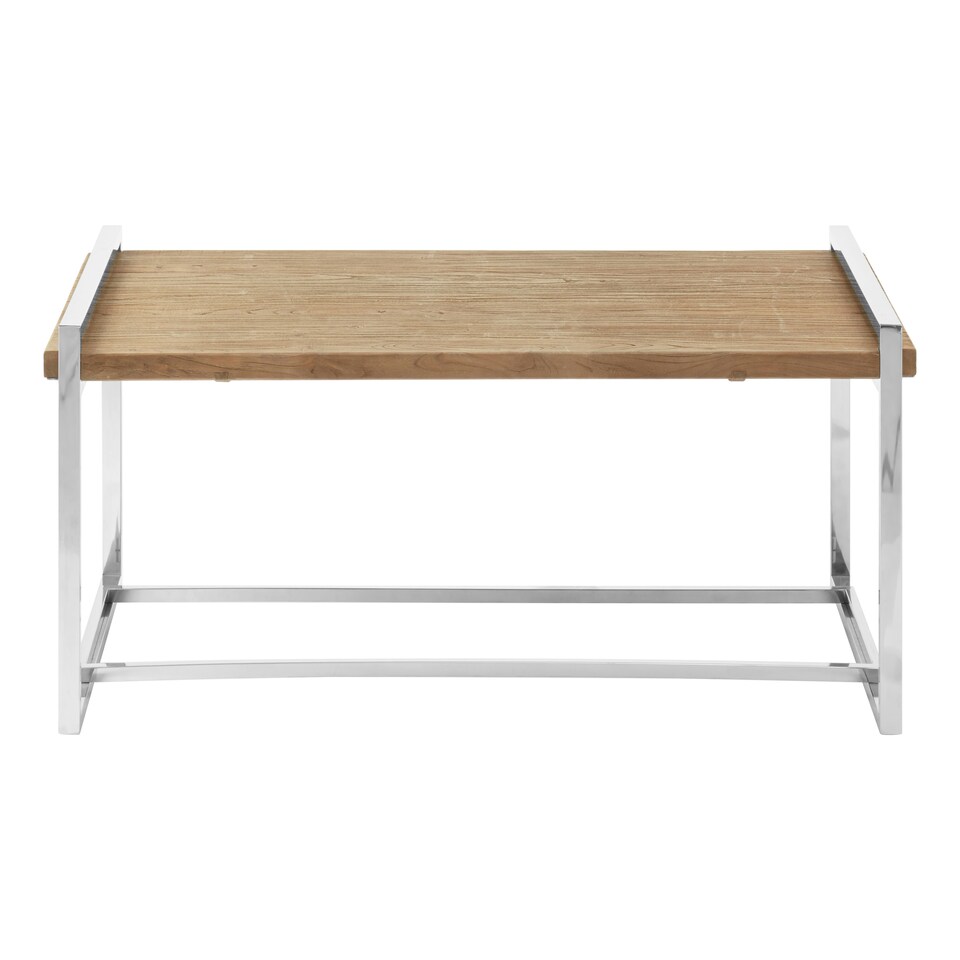 image 1 of Interiors by Premier Coffee Table, Wooden Surface Display Table, Stainless Steel Decorative Coffee Table For Bedroom Brown