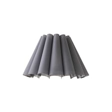 ValueLights Lauren Grey Pleat Scallop Edge Taper Ceiling Shade