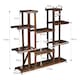 image 3 of COSTWAY 9 Tier Wood Plant Stand Display Rack Flower Shelf Brown