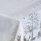image 3 of Homescapes Silver Forest Christmas Table Cloth - 132 x 228 cm | Silver | 132 x 228 cm