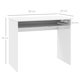 image 3 of HOMCOM Computer Desk Writing Table Study Workstation High Gloss White