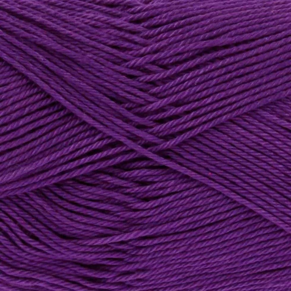 King Cole Purple Giza Cotton 4 Ply Yarn (Value Pack 12 x 50g Balls) For Crochet, Knitting - 158m per ball