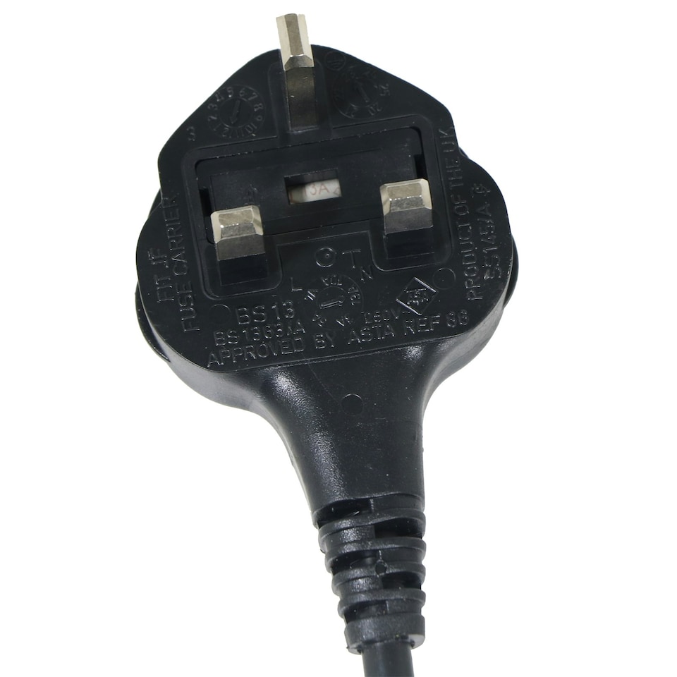 image 1 of SPARES2GO Mains Cable Power Lead & UK Plug compatible with Numatic Vacuum Cleaner (10 Metres, 2 pin)