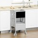image 8 of HOMCOM Kids Step Stool Toddler Kitchen Stool with Blackboard Lockable Handrail 