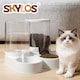 image 9 of Skylos 2 Packs Automatic Food Feeder Waterer Set 3.2L Plastic Dispenser Dog Cat