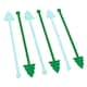 image 1 of Christmas Tree Green Acrylic Drink Stirrers - Pack of 6