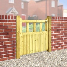 Quorn Single Garden Gate - Pressure Treated Scandinavian Redwood - W750 x H900 mm | Brown | 1