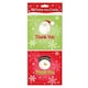 image 2 of Christmas Thank you Cards With Envelopes Pack Of 10 Santa & Snowman Designs