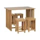 image 1 of Richmond Foldaway Dining Set (4 Stools) - Oak Varnish Brown