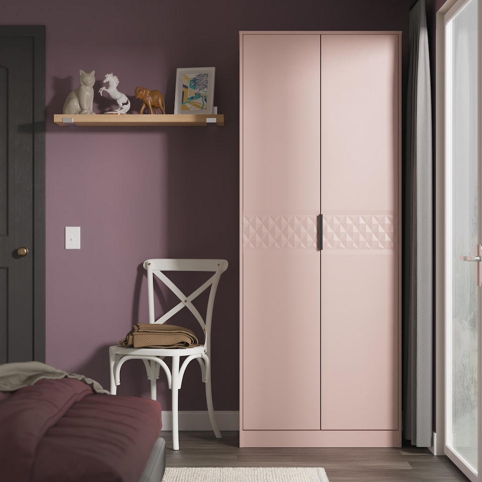 image 1 of Islay Tall Double Wardrobe in Kobe Pink (Ready Assembled) | Pink | Kobe Pink
