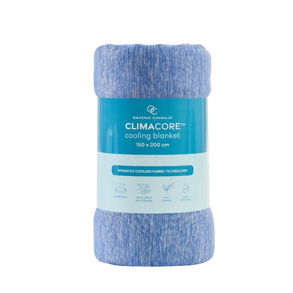 image 1 of Dyzi Home Extra Soft & Lightweight Cooling Blanket, Arc-Chill & Hypoallergenic - 130 x 170cm | Blue