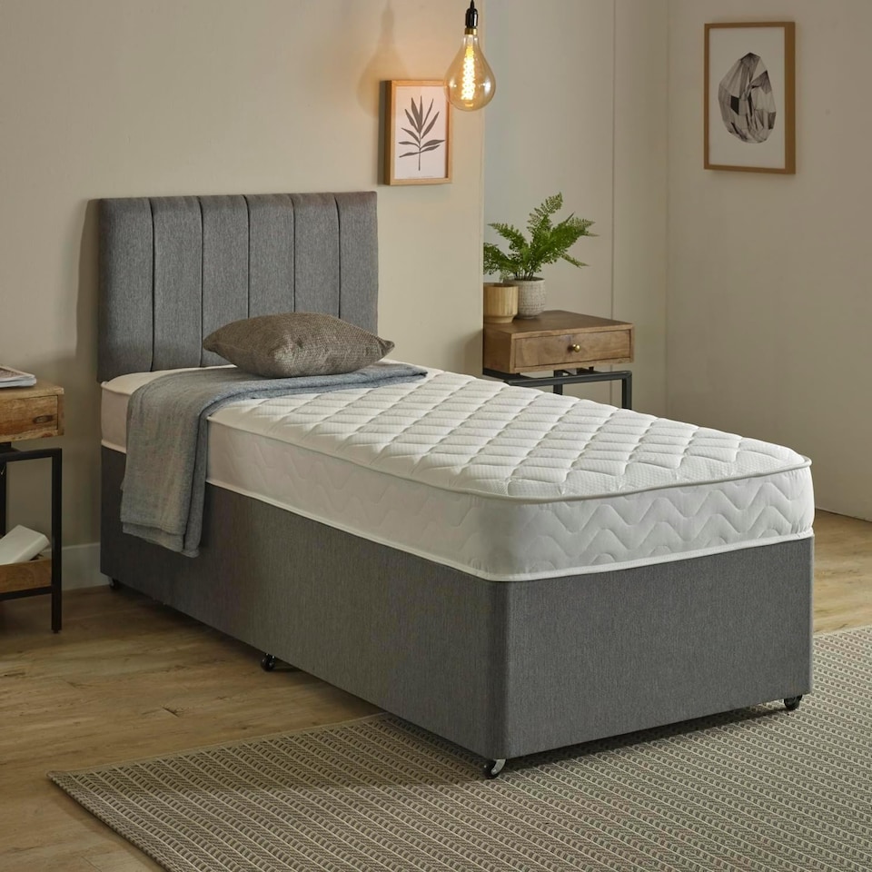 image 1 of Foam-Free Pocket Spring Mattress - 18cm Deep, Medium Feel Cooltouch+ Breathable | White | Small Single