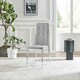 image 3 of Furniturebox Paloma 2x Grey Fabric Silver Legs Dining Chair