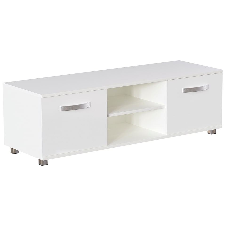 image 1 of Vida Designs Cosmo 2 Door TV Unit Entertainment Stand, 120cm, White | White | 1