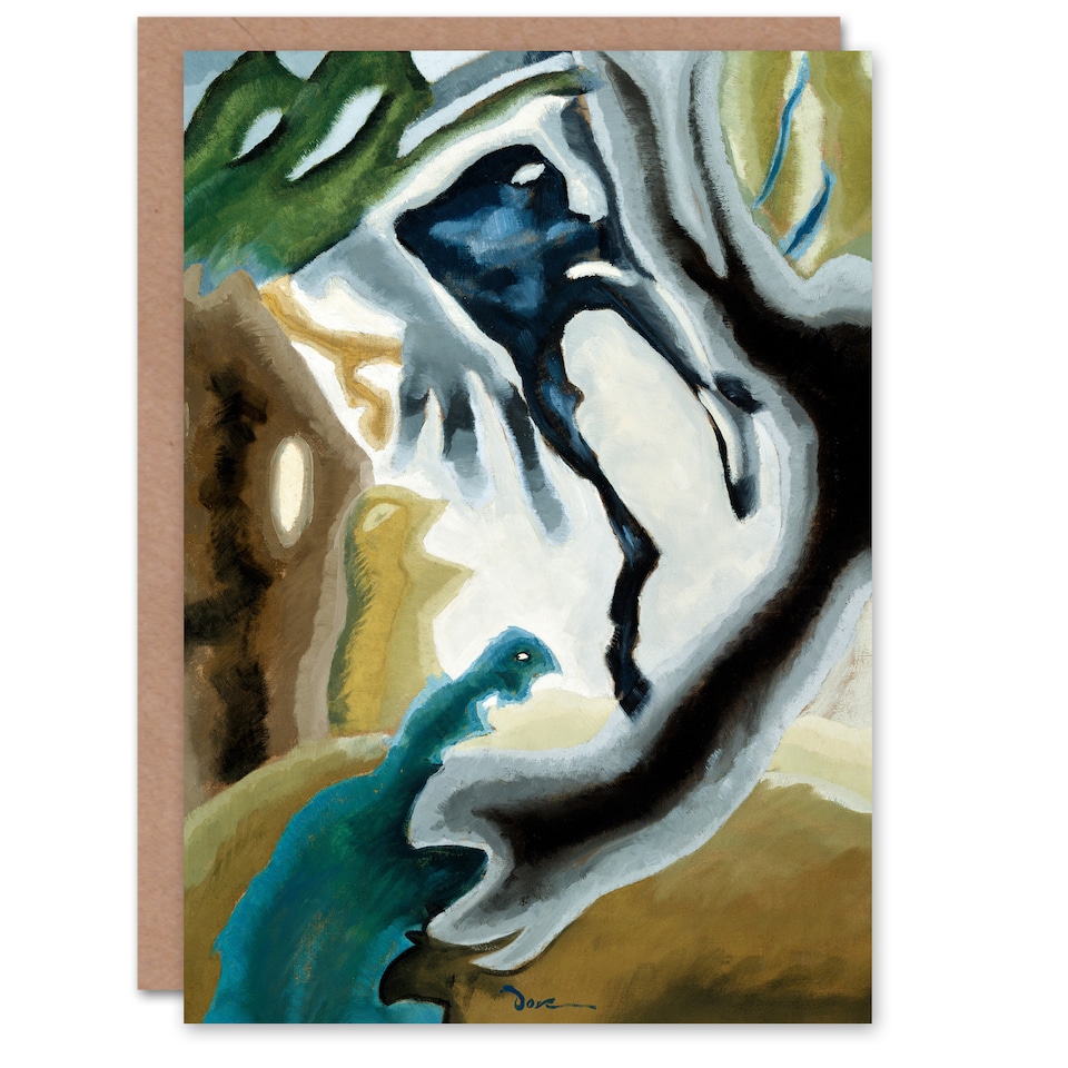 image 1 of Arthur Dove Art Card Barnyard Fantasy Abstract Landscape