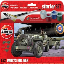 Airfix US Willys MB Jeep Gift Set (1:72 Scale)