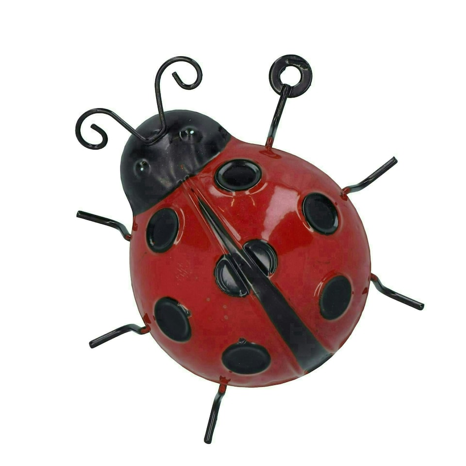 image 1 of Small 3D Metal Ladybird Wall Art Home Garden Decor Ornament Gift 5x9x10cm