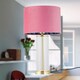 image 8 of Aura - Satin Brass Table Lamp with Pink Velvet Flamingo Shade Bronze | Pink