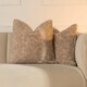 image 2 of OHS 2 x Teddy Marl Fleece Textured Cushion Covers, 45x45cm - Natural