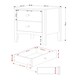 image 6 of Como White, 2 Petite Drawer Bedside Cabinet White
