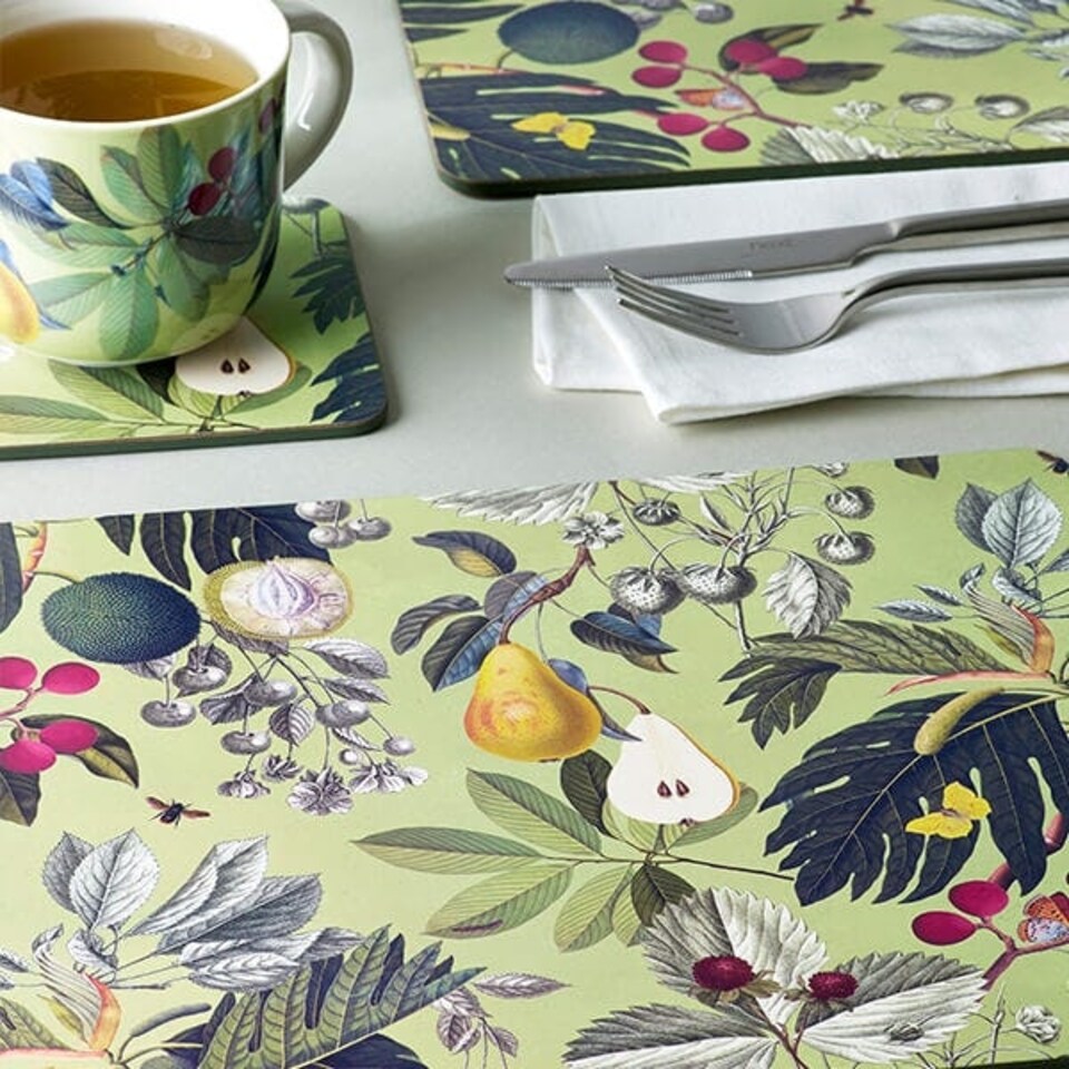 image 1 of Royal Botanic Gardens Kew Fruit And Floral Rectangle Placemat Pack Of 4