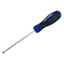 Faithfull Soft Grip Screwdriver, Parallel Slotted - Multi Colour - 100mm x 4mm