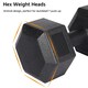 image 4 of Yaheetech 2x7.5kg (Sold in Pair) Hex Dumbbells Set Black