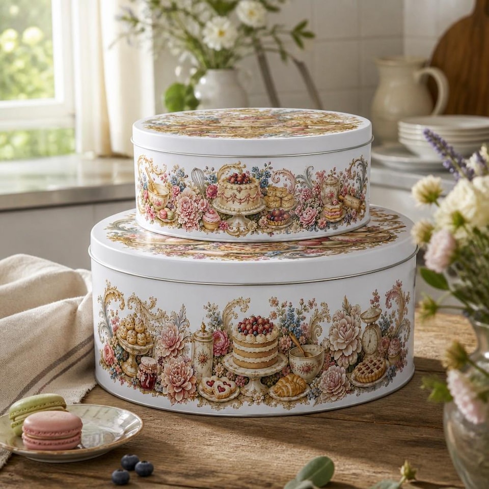 image 1 of Rococo Bakes Round Cake Tin Set