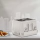 image 7 of Daewoo Denver Retro Matching Kettle and Toaster Set 1.5 Litre Rapid Boil 4 Slice Cream | Buttermilk | 4-slice