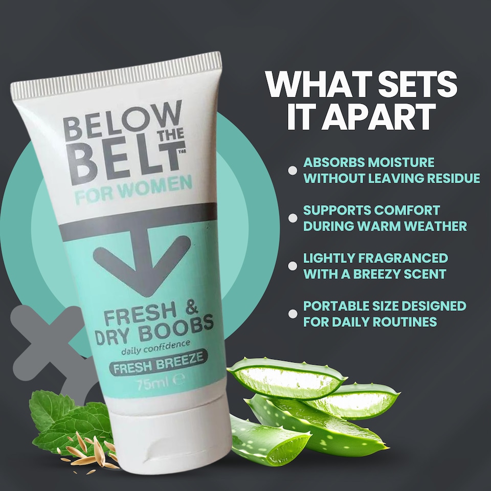 image 1 of Below The Belt Fresh and Dry Boobs, Fresh Breeze Scent 75ml DUO
