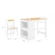 image 3 of SoBuy Kids Desk and Chair Set with 2 Storage Shelves and Paper Roll Holder, White/Natural, 31.4x19.6x25.1 in, 15.3 kg - KMB60-WN
