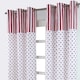image 2 of Homescapes Red Love Hearts Ready Made Eyelet Curtain Pair - 117 x 137 cm Drop | Red | Red