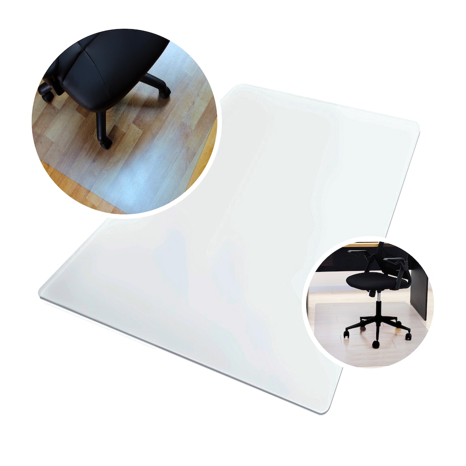 image 1 of Hometex Universal PVC Chair Mat for Hard Floors - 90 x 120cm. Rectangular