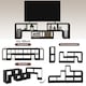 image 3 of HOMCOM TV Stand for TVs up to 75 Inches, Free Combination TV Unit with Storage Shelves, Extendable Entertainment Centre for Living Room, Black Wood-Effect