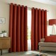 image 1 of Sundour Amberley Eyelet Curtains Orange 46x54" Orange