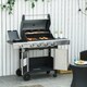 image 2 of Outsunny Deluxe Gas Barbecue Grill Burner Garden BBQ  Large Cooking Area
