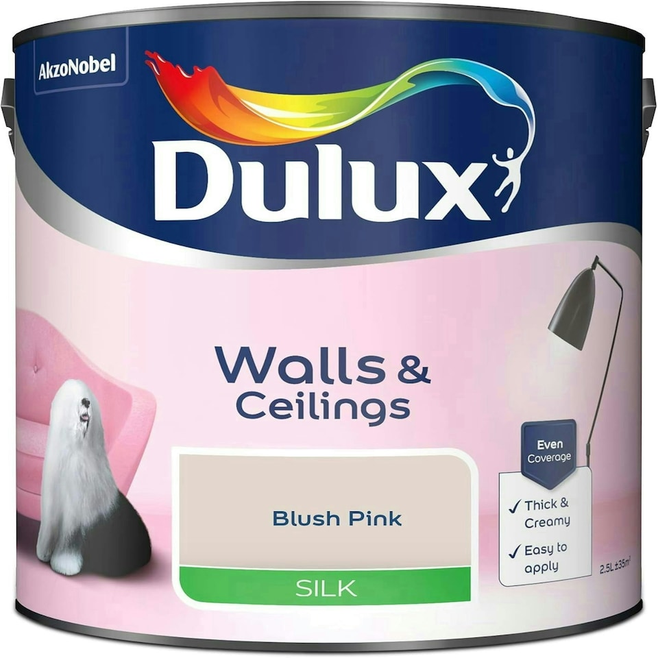 image 1 of Dulux Silk Blush Pink 2.5L Paint