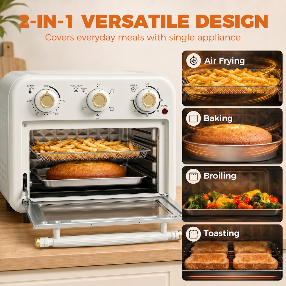 image 1 of HOMCOM Air Fryer Oven, Convection Oven, 12 L