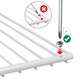 image 5 of SPARES2GO Fridge Shelf for Cookology Freezer Adjustable White Extendable Arms 425mm - 670mm x 320mm White | 425-670mm x 320