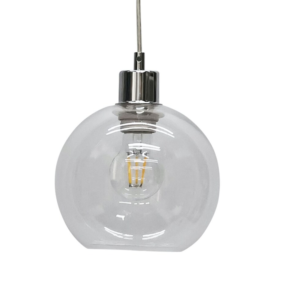 image 1 of Barnum - Clear Glass Globe with Chrome Pendant Fitting | Clear | Clear | 1