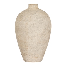 Hill Interiors Morrow Tall Vase | Cream | Cream | 35cm x 21cm x 21cm | 1