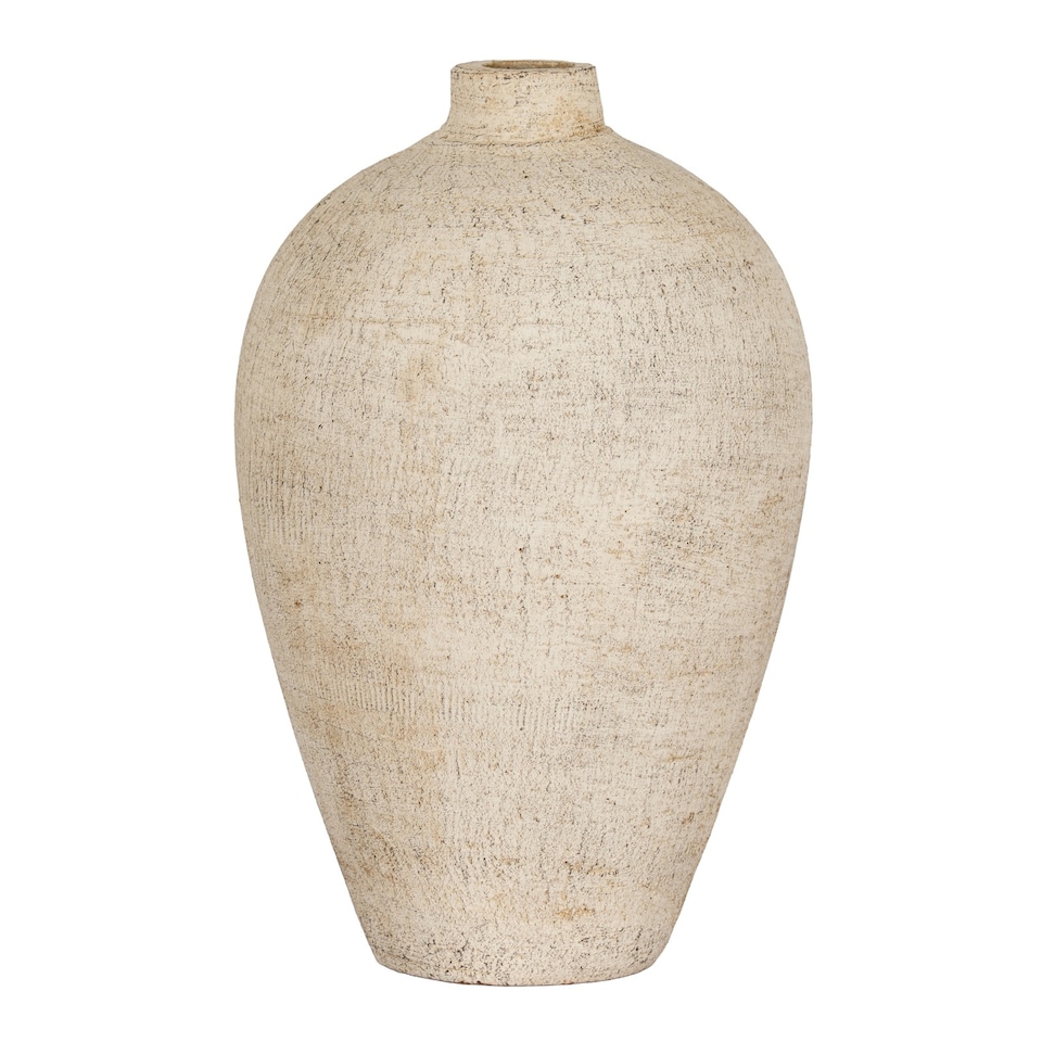 image 1 of Hill Interiors Morrow Tall Vase | Cream | Cream | 35cm x 21cm x 21cm | 1