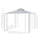 image 5 of Outsunny 3Mx3M Garden Gazebo Double Top Outdoor Canopy Patio Event Party Wedding Tent Backyard Sun Shade with Netting  Grey