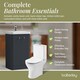 image 7 of Balterley Contemporary Floor Standing 2 Door Bathroom Vanity Unit, Basin, Tap & Toilet Pack | Grey | Satin Soft Black | 814 x 479 x 342mm