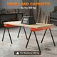 image 3 of HOMCOM Saw Horses Twin Pack, Sawhorses with Height Adjustable Legs, Orange